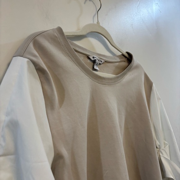 Athleta Harlow Hybrid Tee Shirt Top Beige White
Cotton Blend Size M - Picture 6 of 8